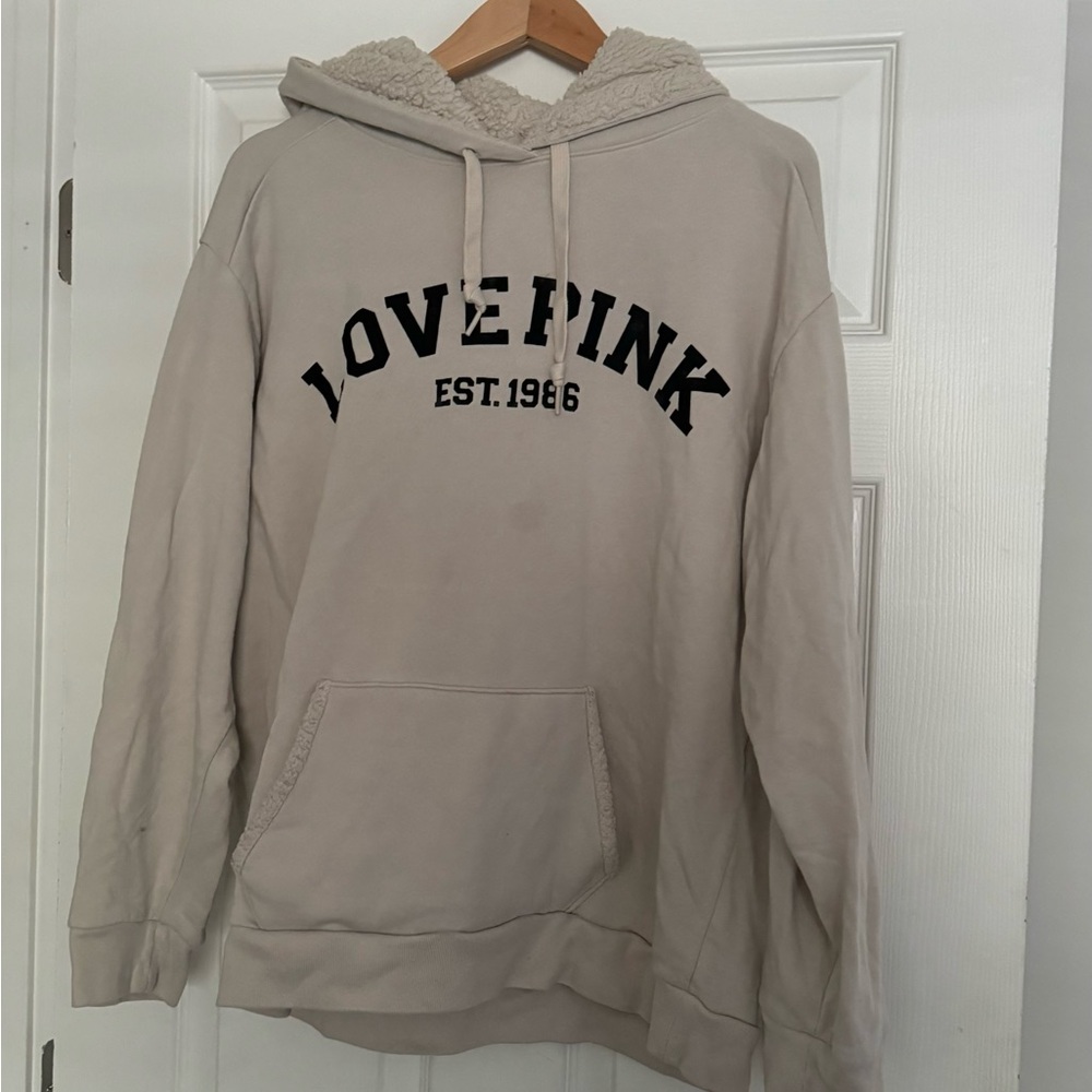PINK Sherpa Hoodie Sz L